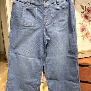 SPANX Light Blue Flare & Wide Leg Jeans